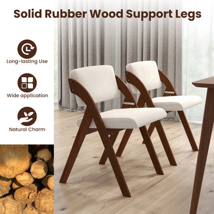 Folding Dining Chairs Set of 4 with Padded Seats