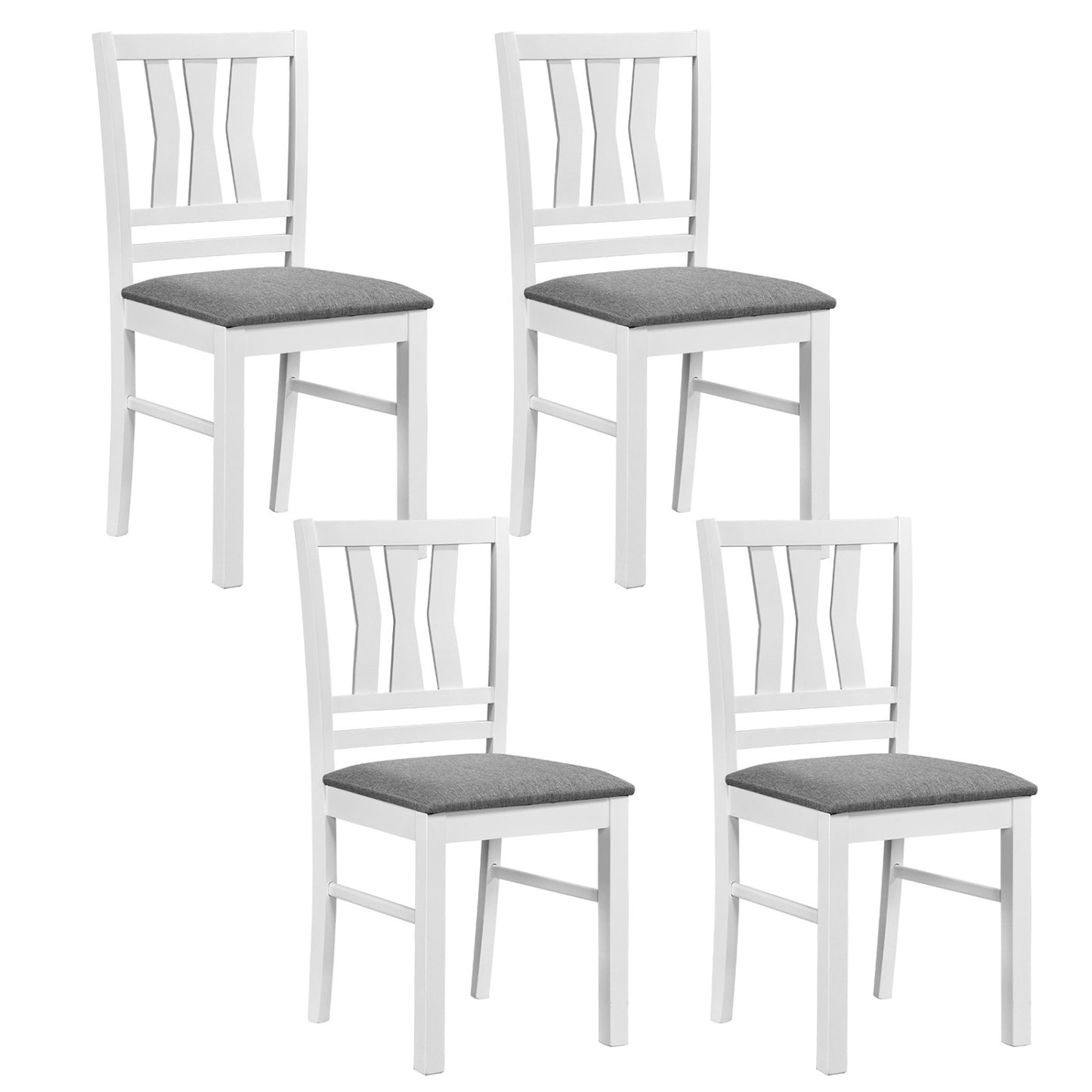 Upholstered Dining Chairs Set of 4 with Wood Frame