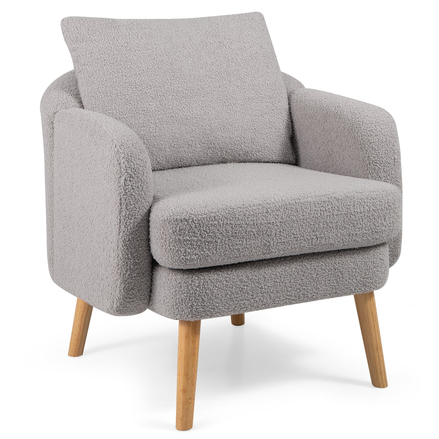 Sherpa Accent Chair with Cushion and Pillow
