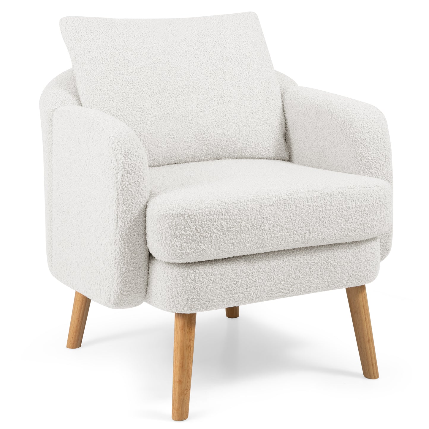 Sherpa Accent Chair with Cushion and Pillow