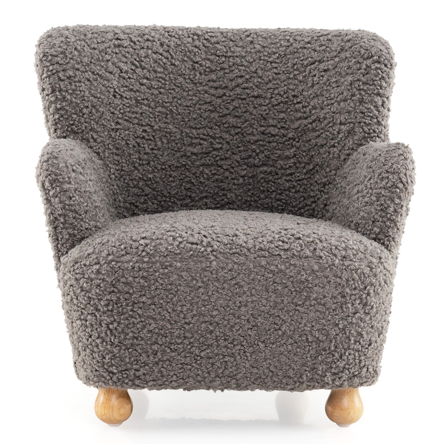 Kids Sherpa Armchair with Solid Wood Legs