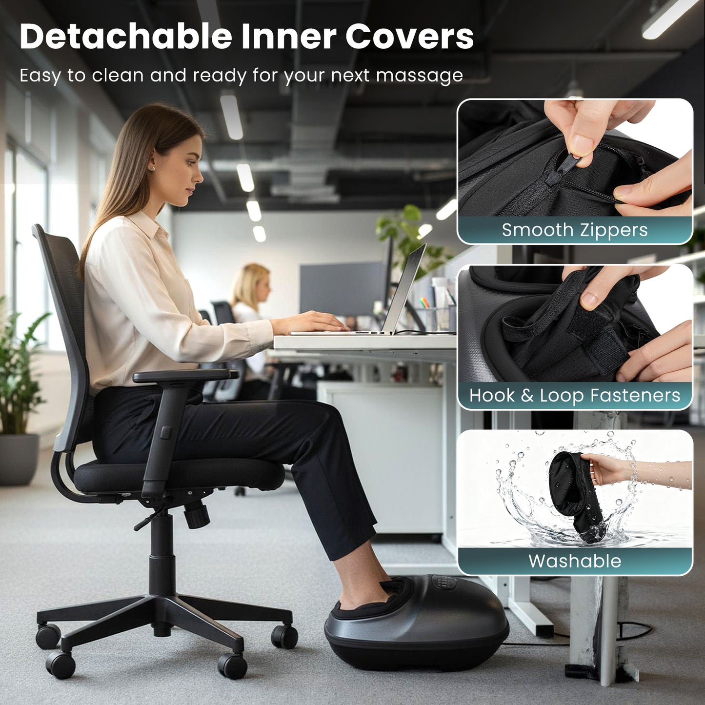 Shiatsu Foot Massager with Heat and Air Compression