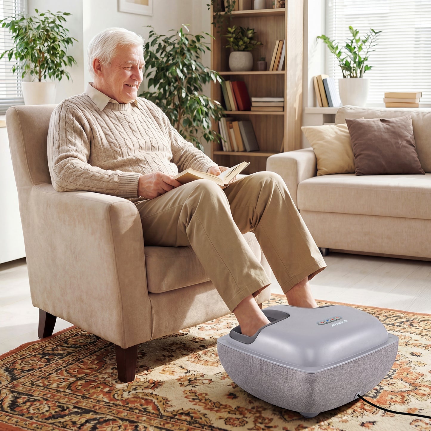 Shiatsu Foot Massager with Heat and Air Compression