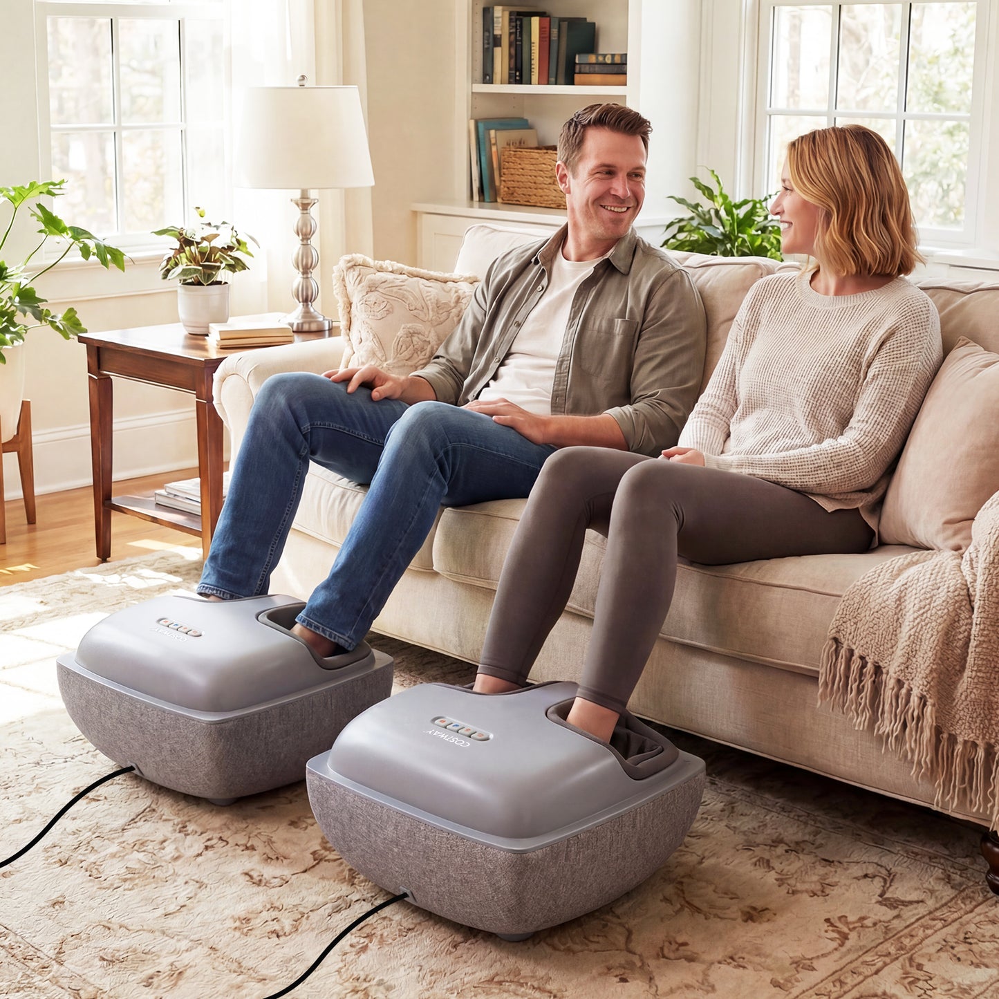 Shiatsu Foot Massager with Heat and Air Compression