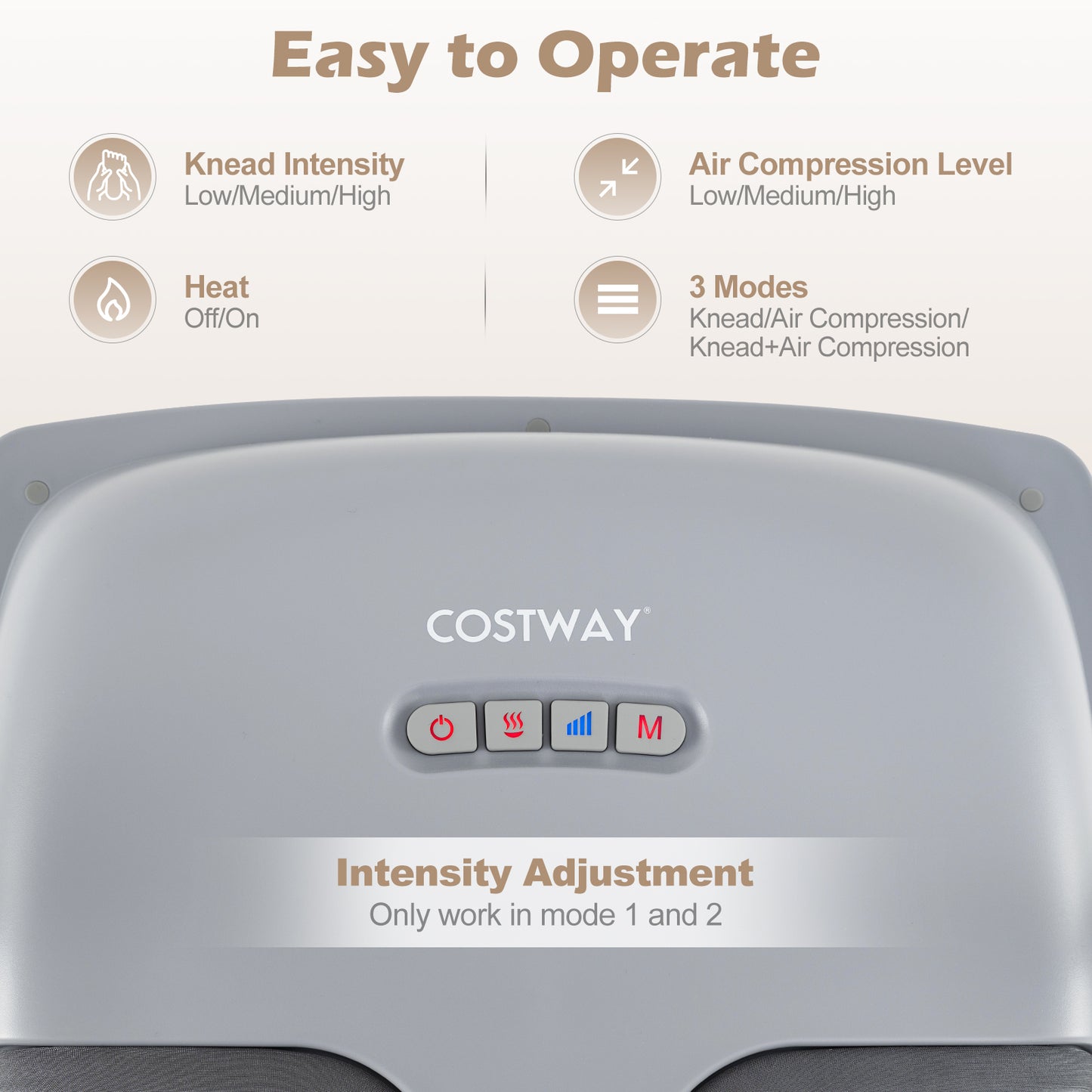 Shiatsu Foot Massager with Heat and Air Compression