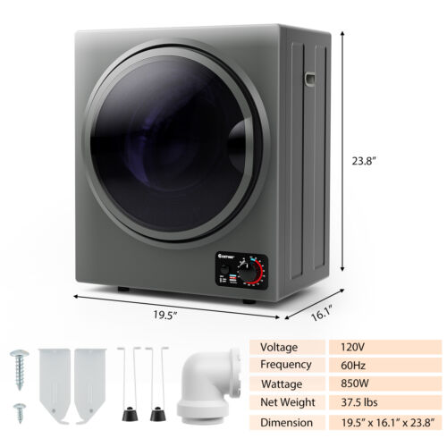 1.5 Cu .ft Clothes Dryer with with Stainless Steel Wall Mount