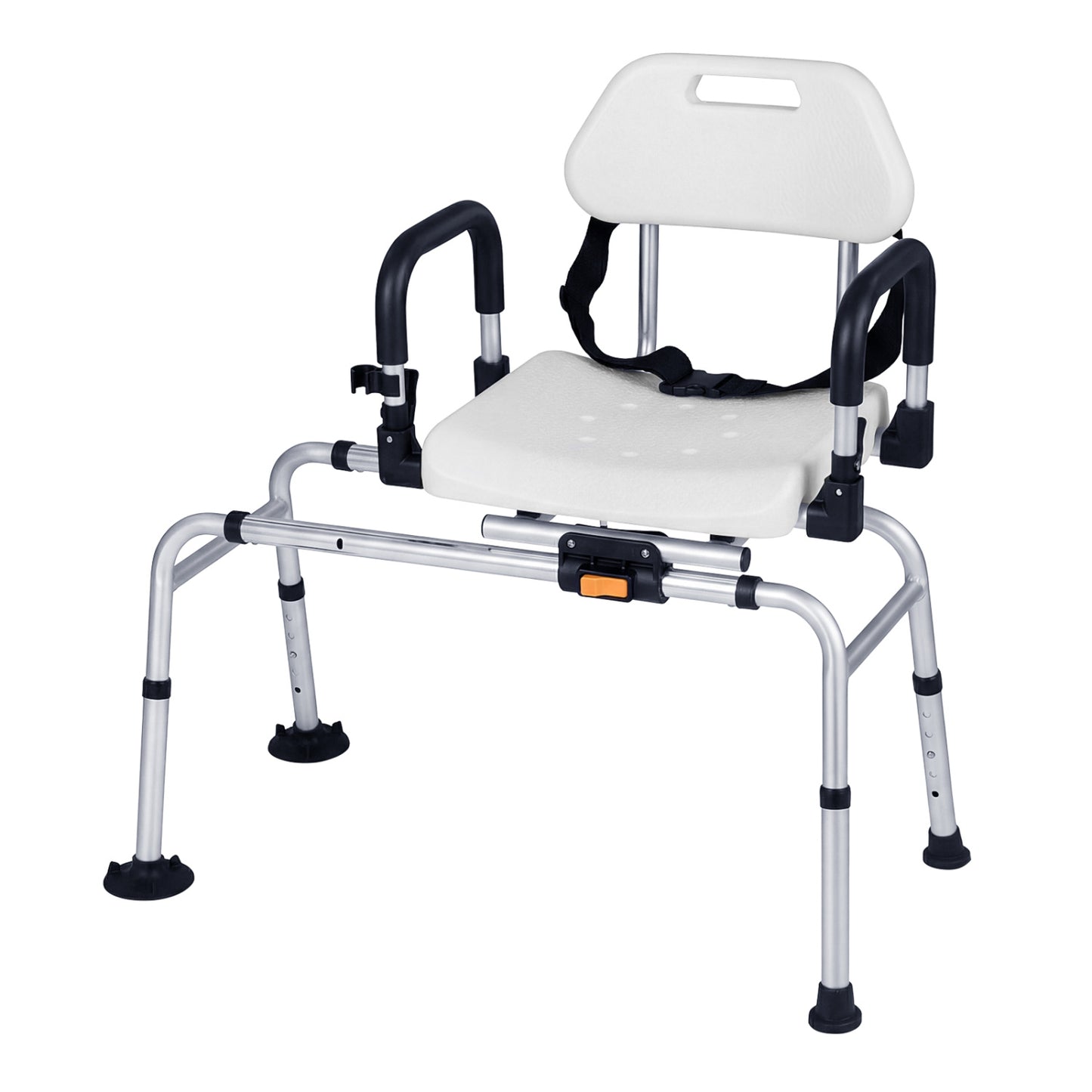 Sliding Shower Chair with Swivel Seat and Backrest