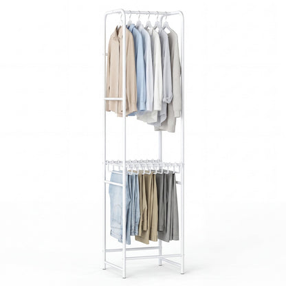 Slim Coat Rack Freestanding Garment Organizer with 8 Hanging Rods