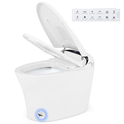 One-Piece Elongated Smart Toilet Bidet 1.28 GPF Dual-flush
