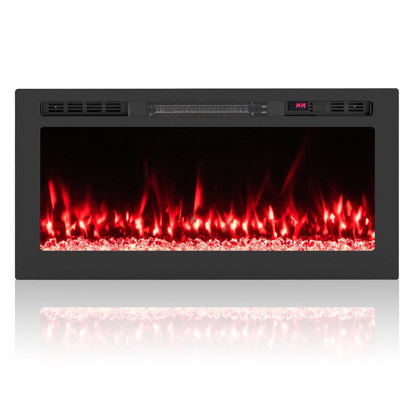 Smart WiFi Electric Fireplace Wall Mounted & Recessed 750W/1500W Heater