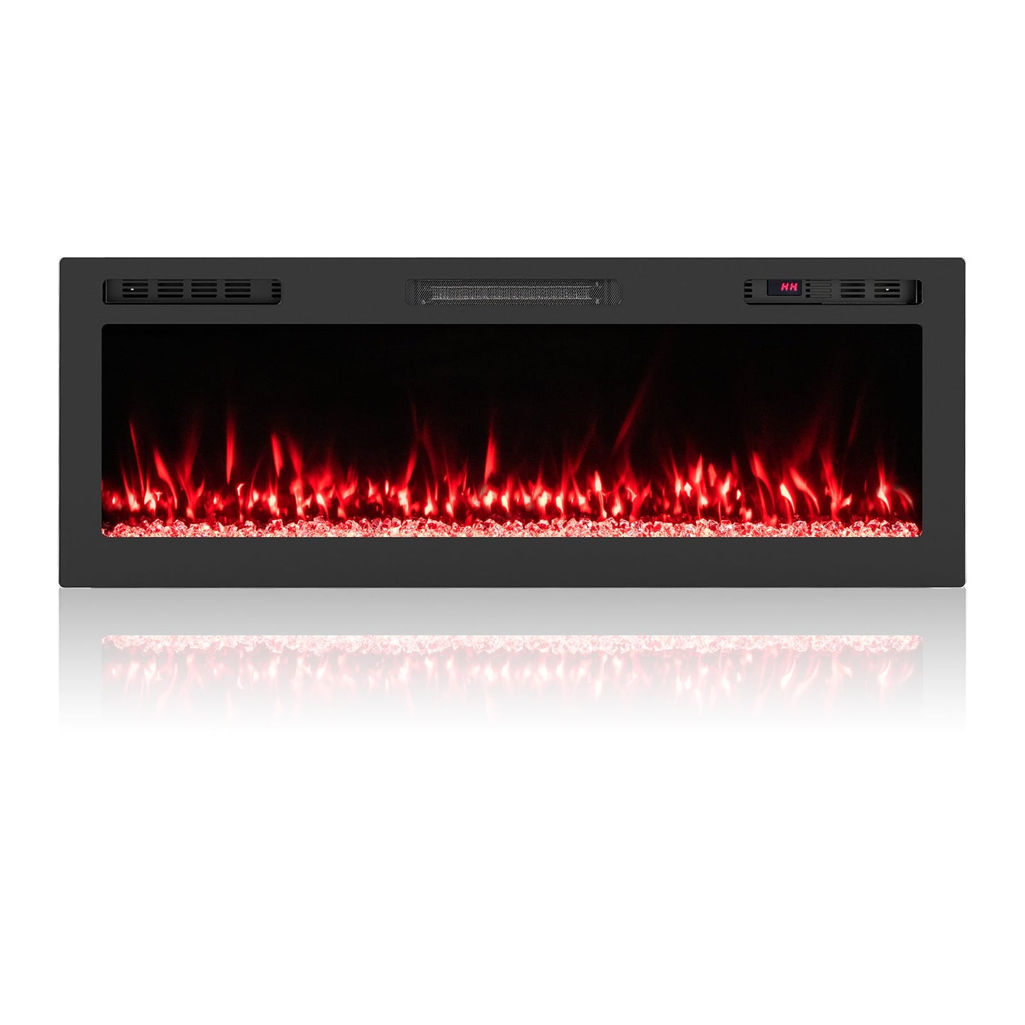 Smart WiFi Electric Fireplace Wall Mounted & Recessed 750W/1500W Heater