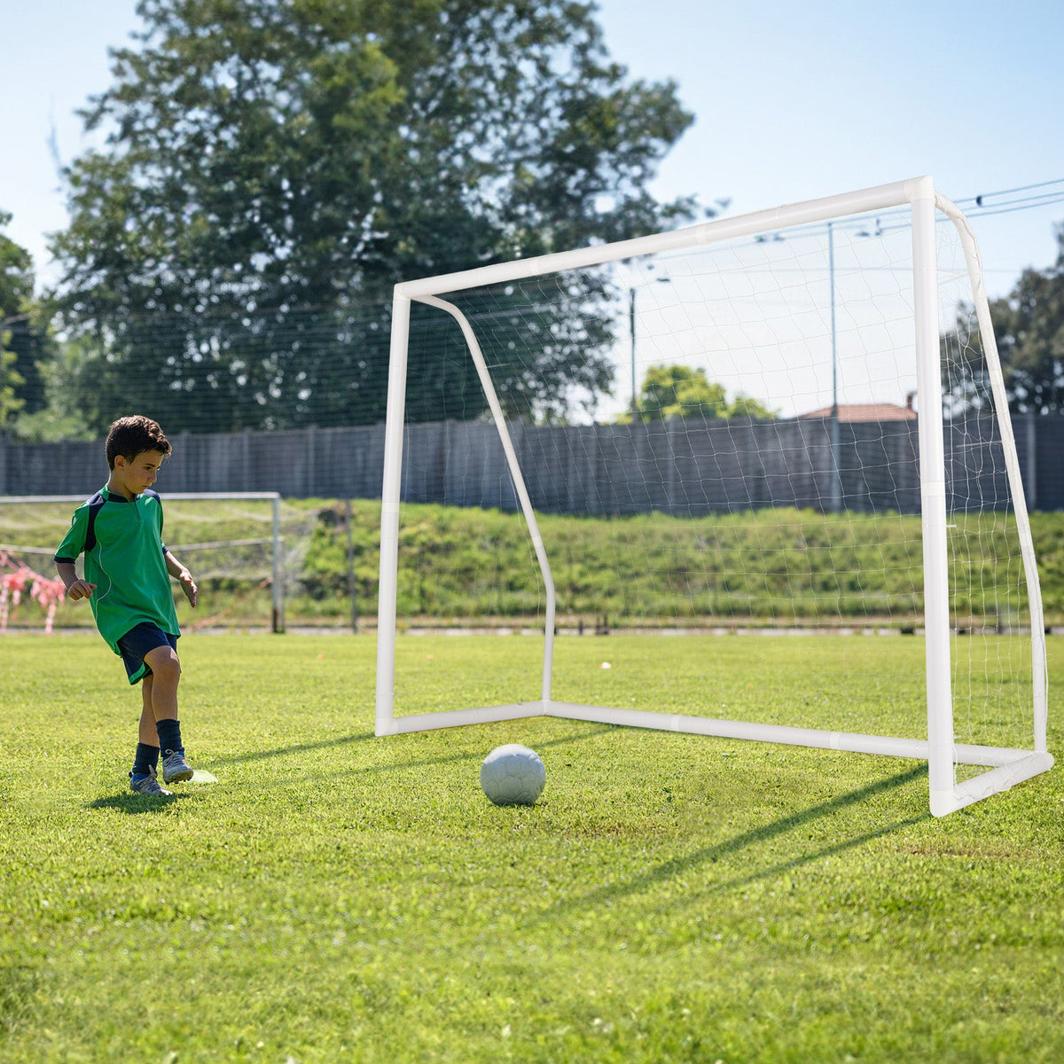 8' x 6' Soccer Goal with Ground Stakes and Soccer Cones