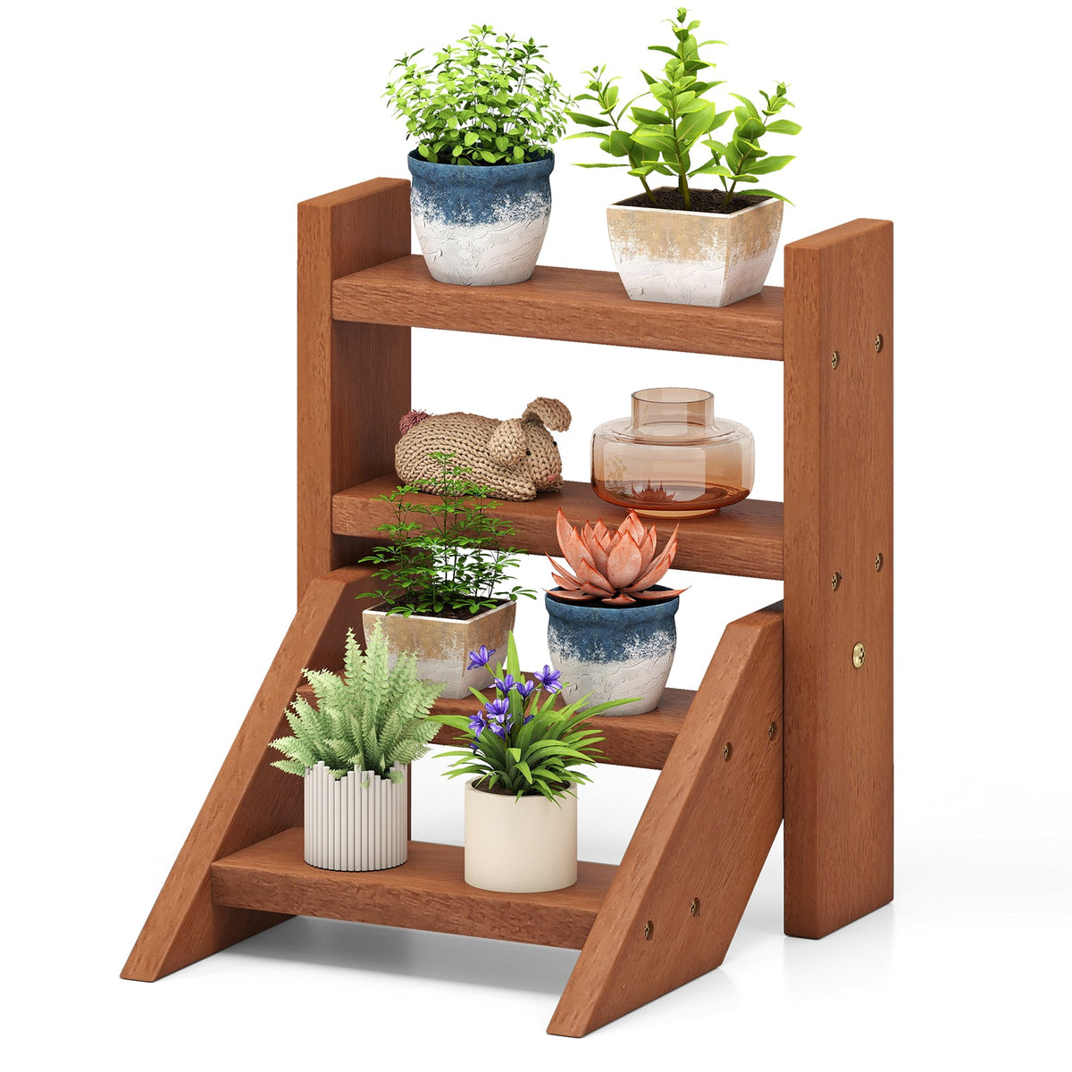 Solid Wood Plant Stand for Flowerpots and Succulents