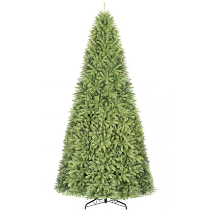 Spruce Fir Christmas Tree Unlit Artificial Tree with Folding Metal Stand-12ft