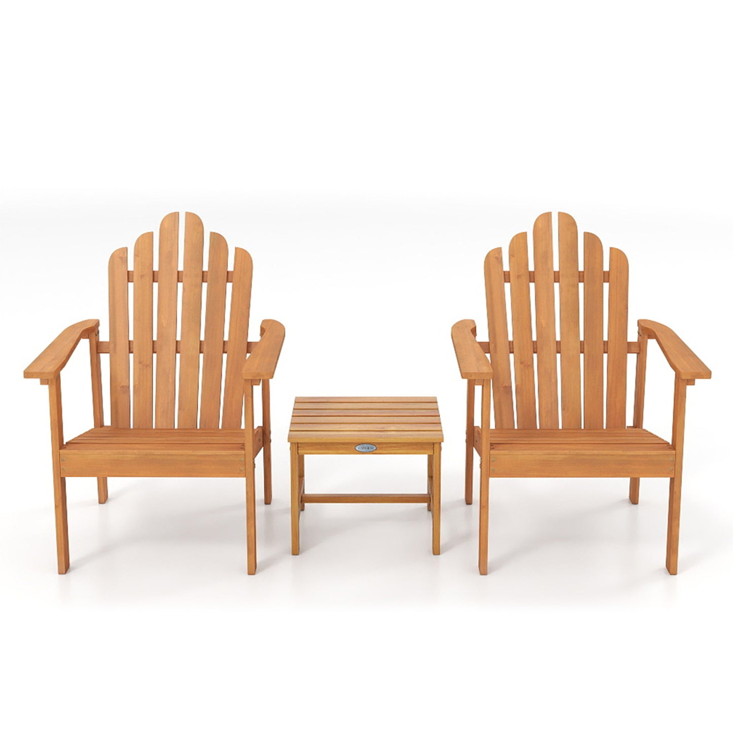 Adirondack Chair Set of 2 with Side Table - Stackable