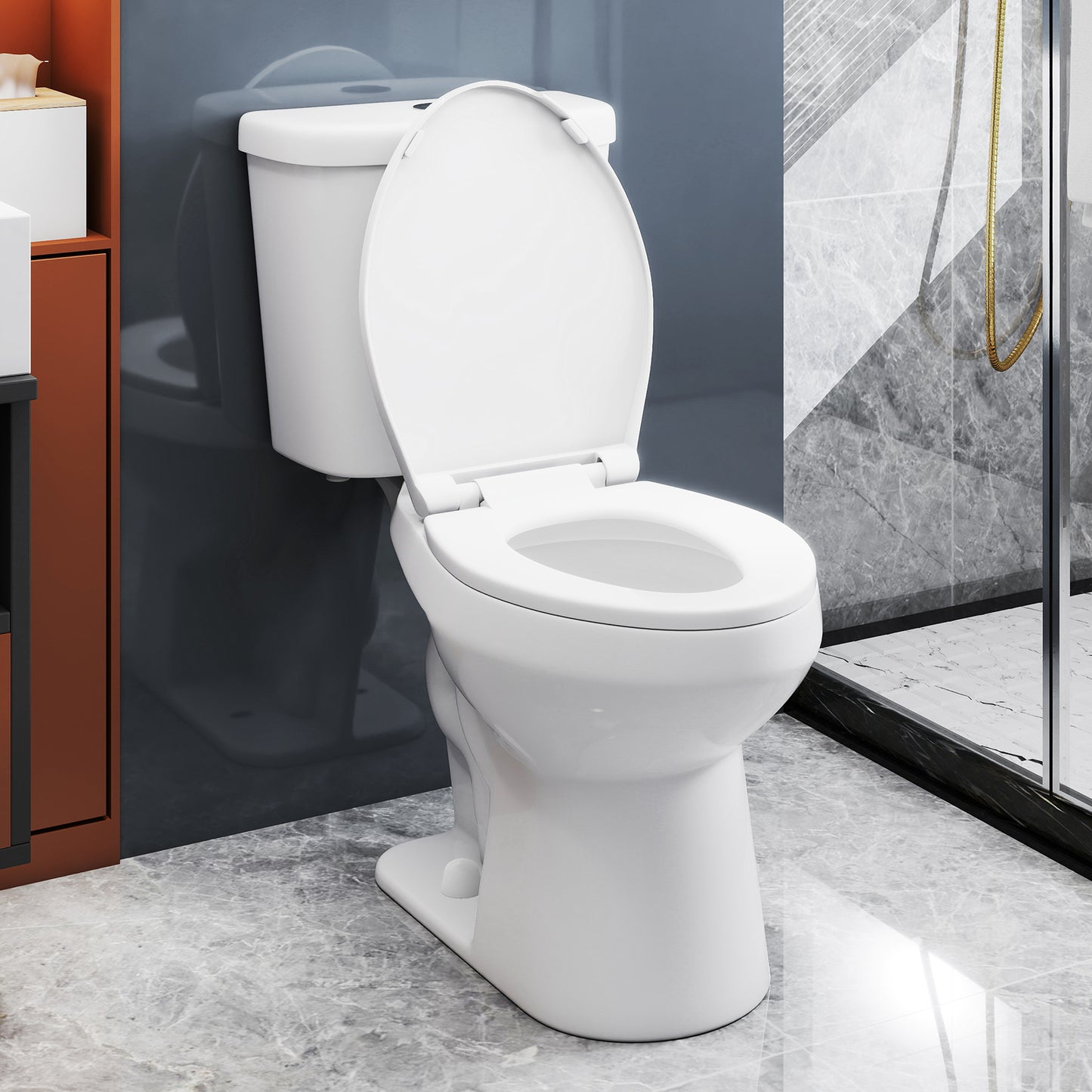 ADA Comfort Height Elongated Toilet with Dual Flush