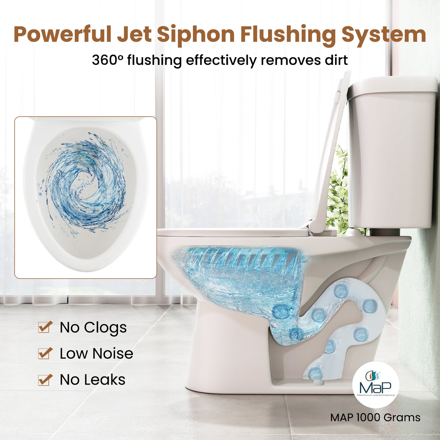ADA Comfort Height Elongated Toilet with Dual Flush