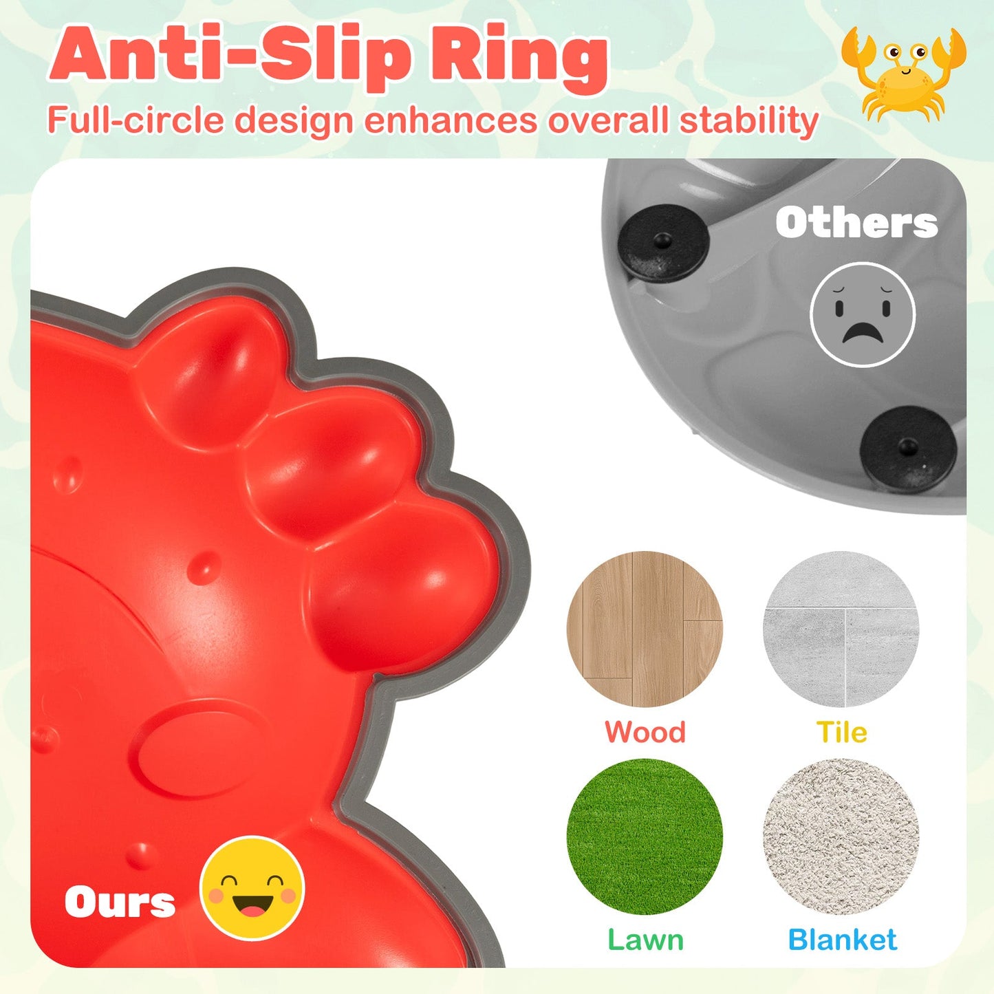 Stepping Stones for Kids 9 Pieces Non-Slip Toddler Stepping Stones Balance Sensory Toys-Multicolor