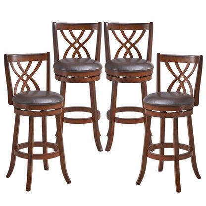 Swivel Counter Height Bar Stool with Cushioned Seat