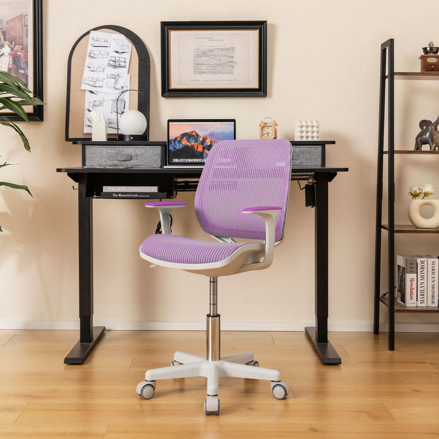 Kids Swivel Mesh Computer Chair with Adjustable Height