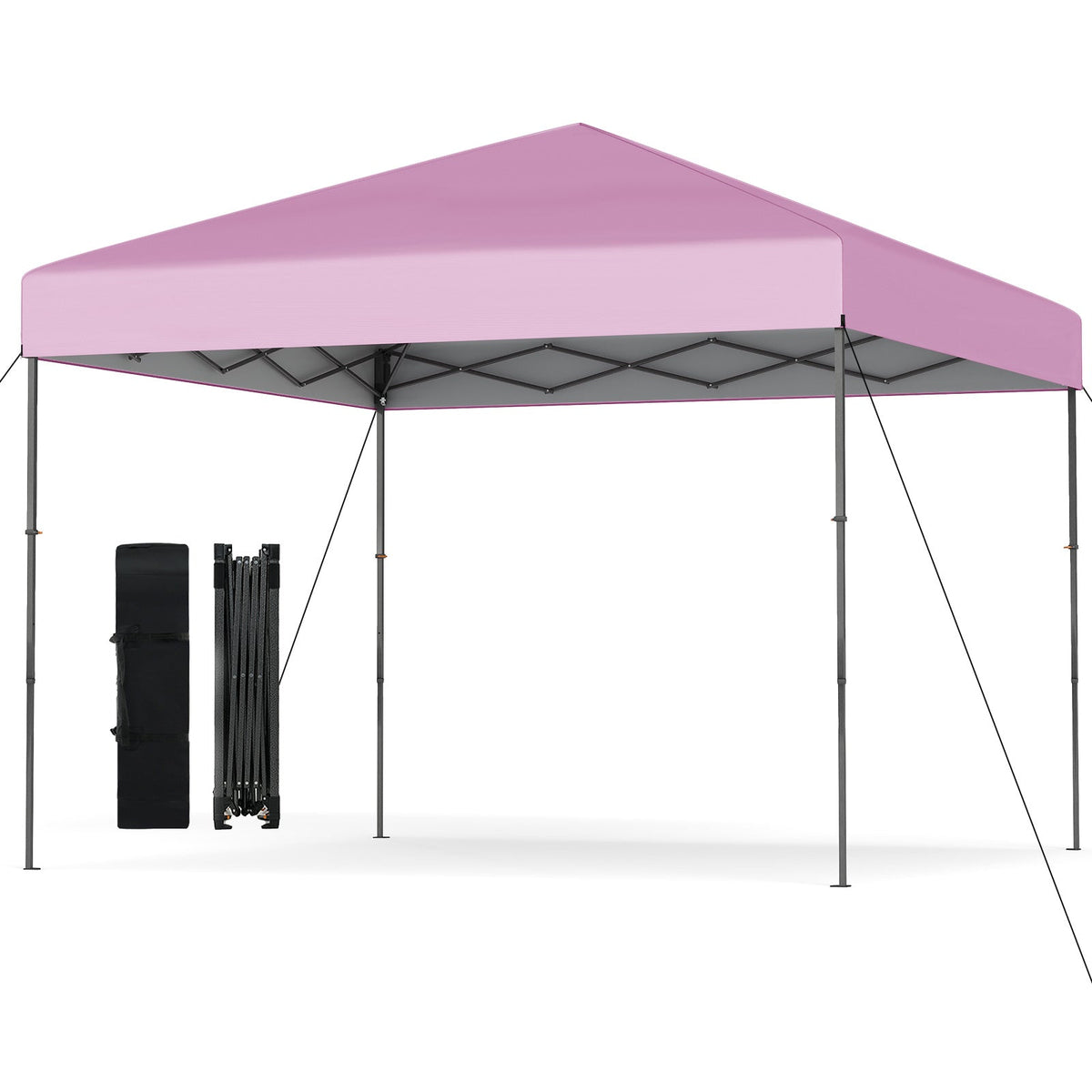 10 X 10 Feet Pop up Canopy Tent with Portable Carrying Bag and 8 Stakes