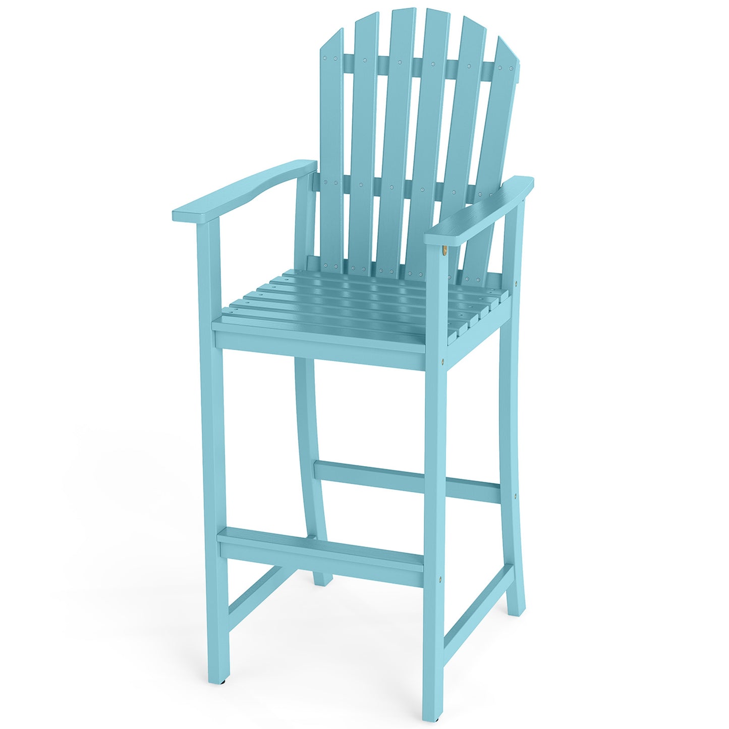 Tall Adirondack Bar Chair with Footrest - Acacia Wood