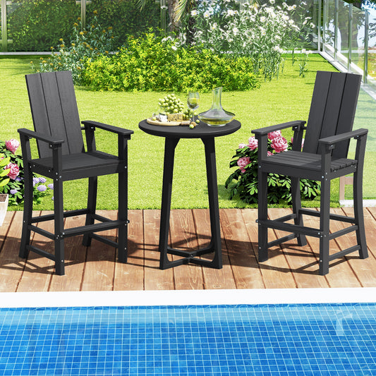 Tall Adirondack Bar Chair with Ergonomic High Back