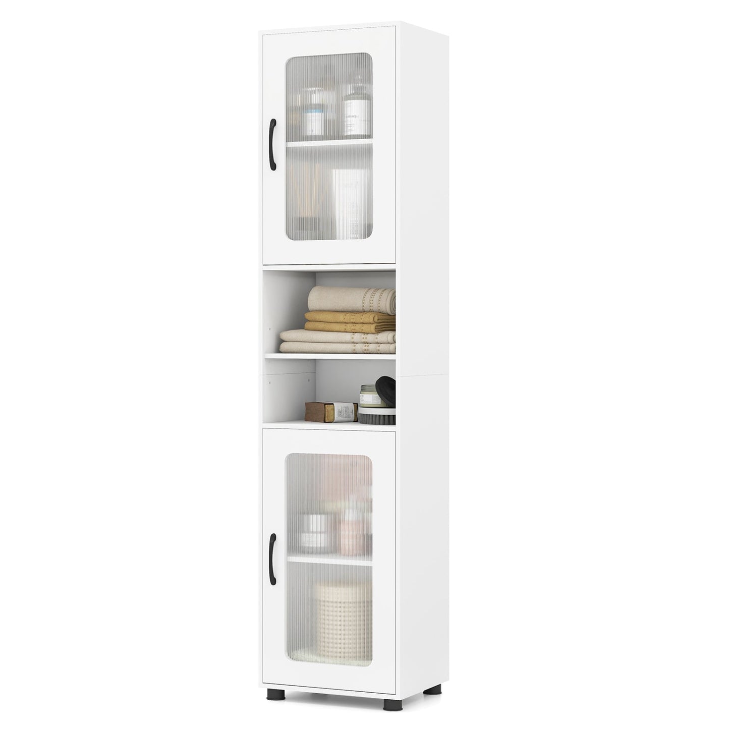 Tall Bathroom Storage Cabinet 67 Inches Freestanding Storage Organizer
