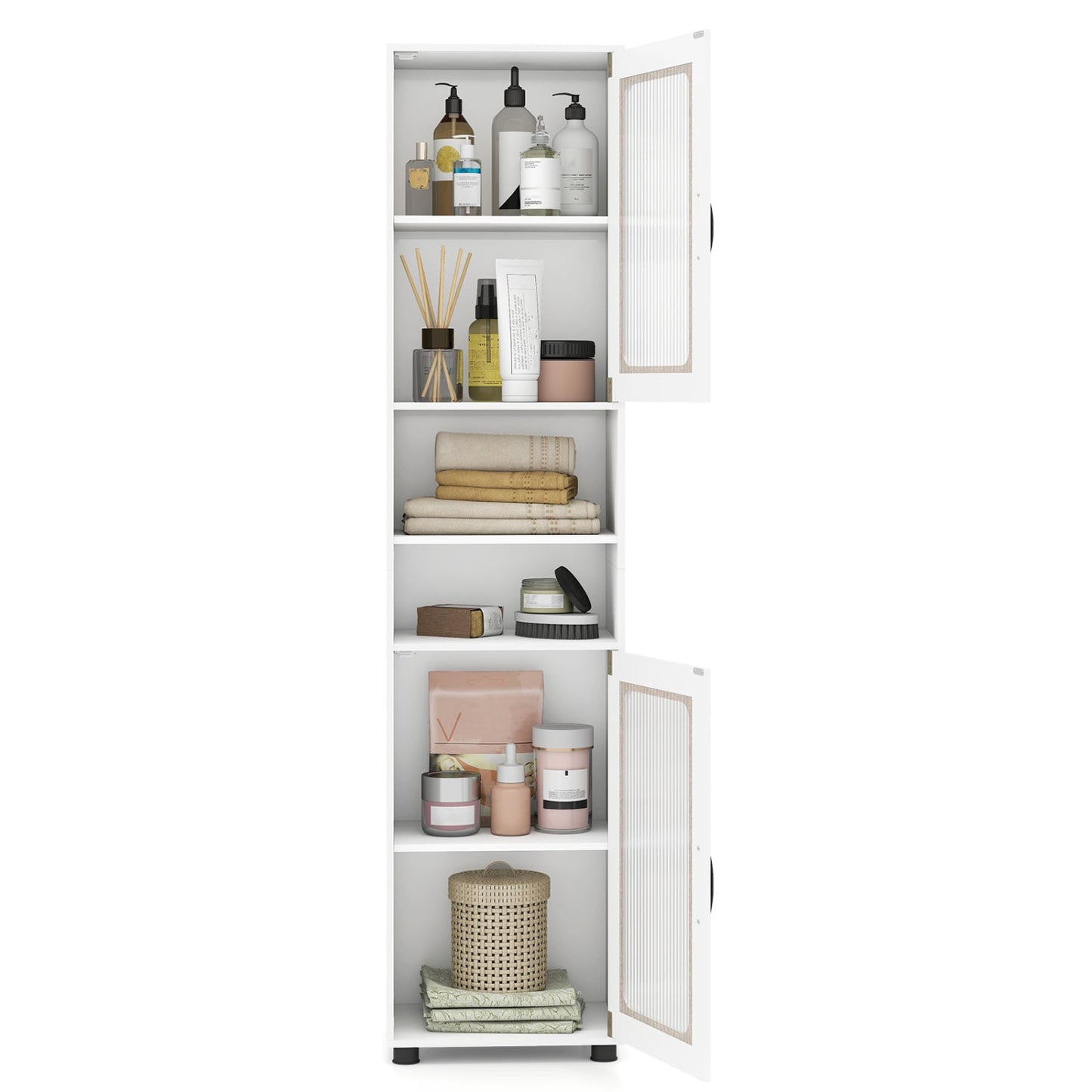 Tall Bathroom Storage Cabinet 67 Inches Freestanding Storage Organizer
