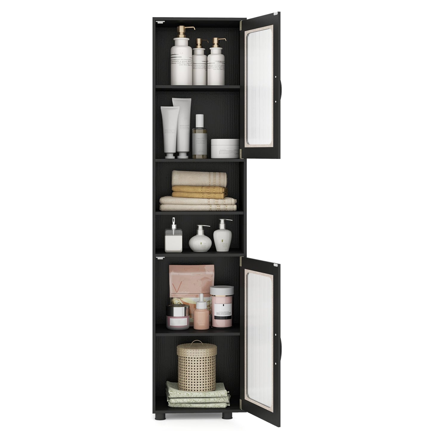Tall Bathroom Storage Cabinet 67 Inches Freestanding Storage Organizer