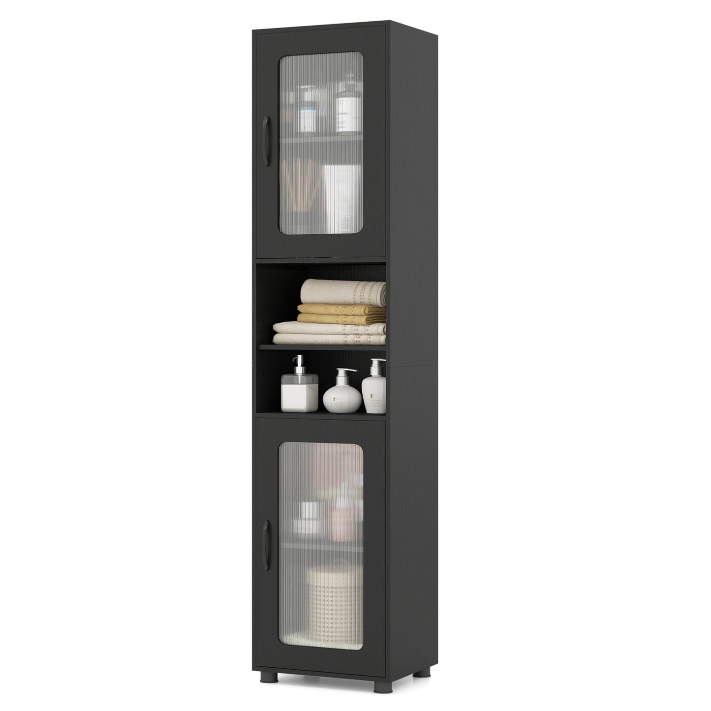 Tall Bathroom Storage Cabinet 67 Inches Freestanding Storage Organizer