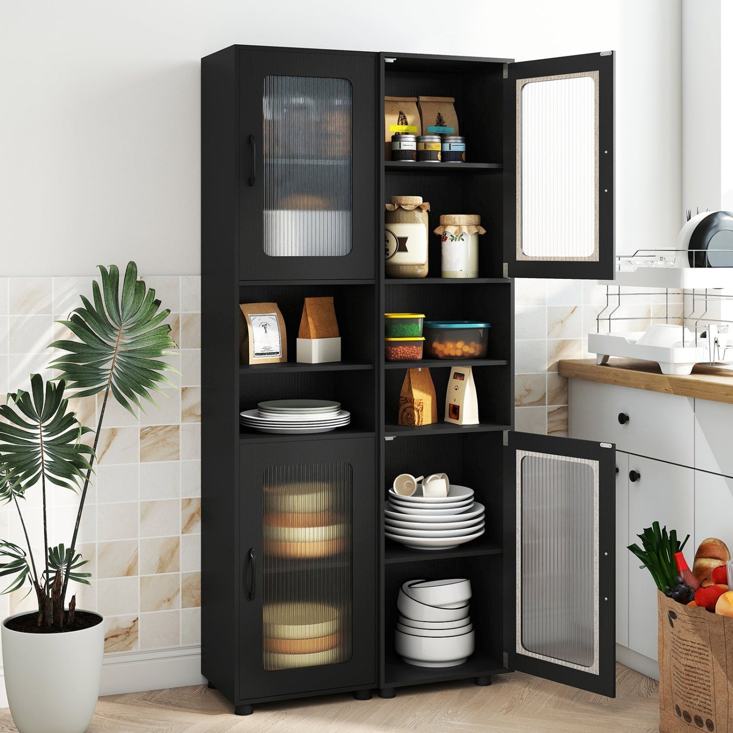 Tall Bathroom Storage Cabinet 67 Inches Freestanding Storage Organizer