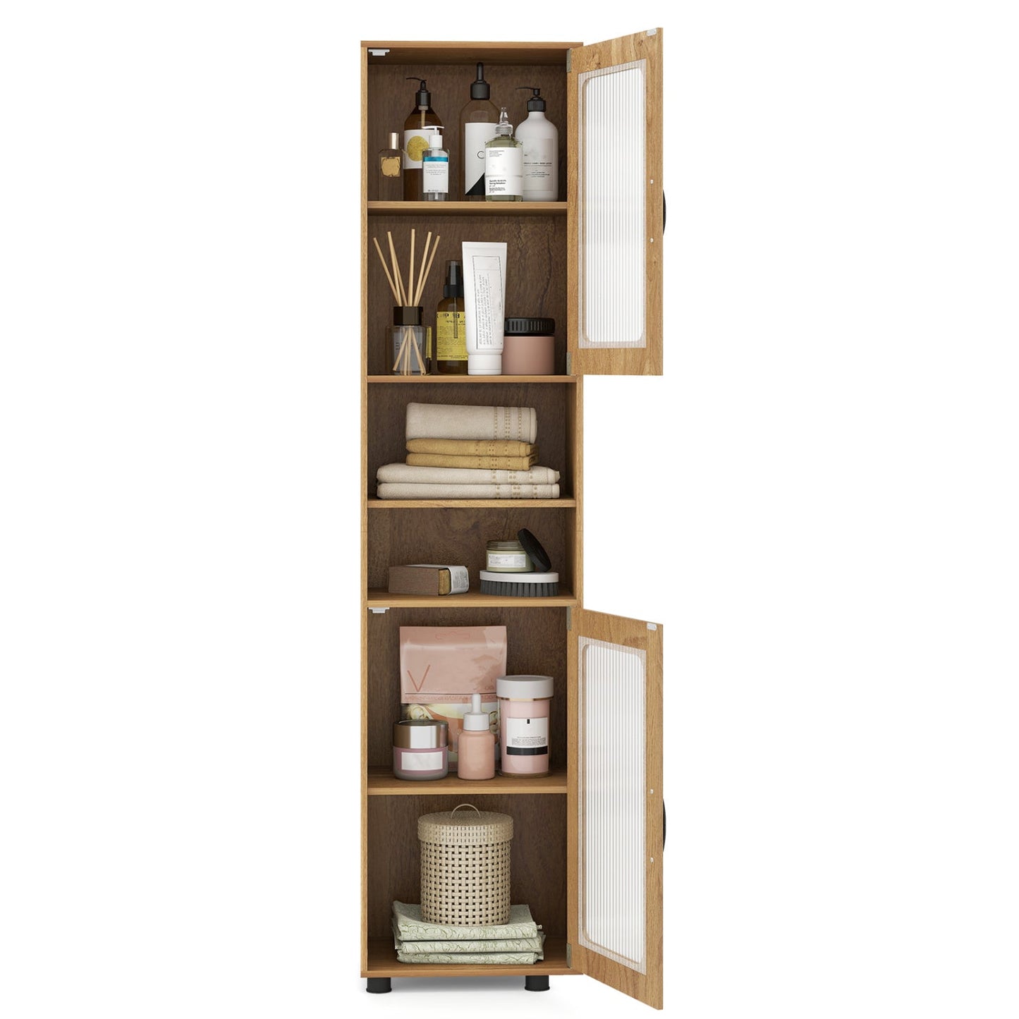 Tall Bathroom Storage Cabinet 67 Inches Freestanding Storage Organizer