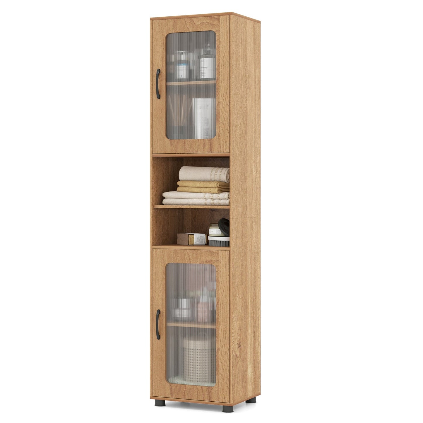 Tall Bathroom Storage Cabinet 67 Inches Freestanding Storage Organizer
