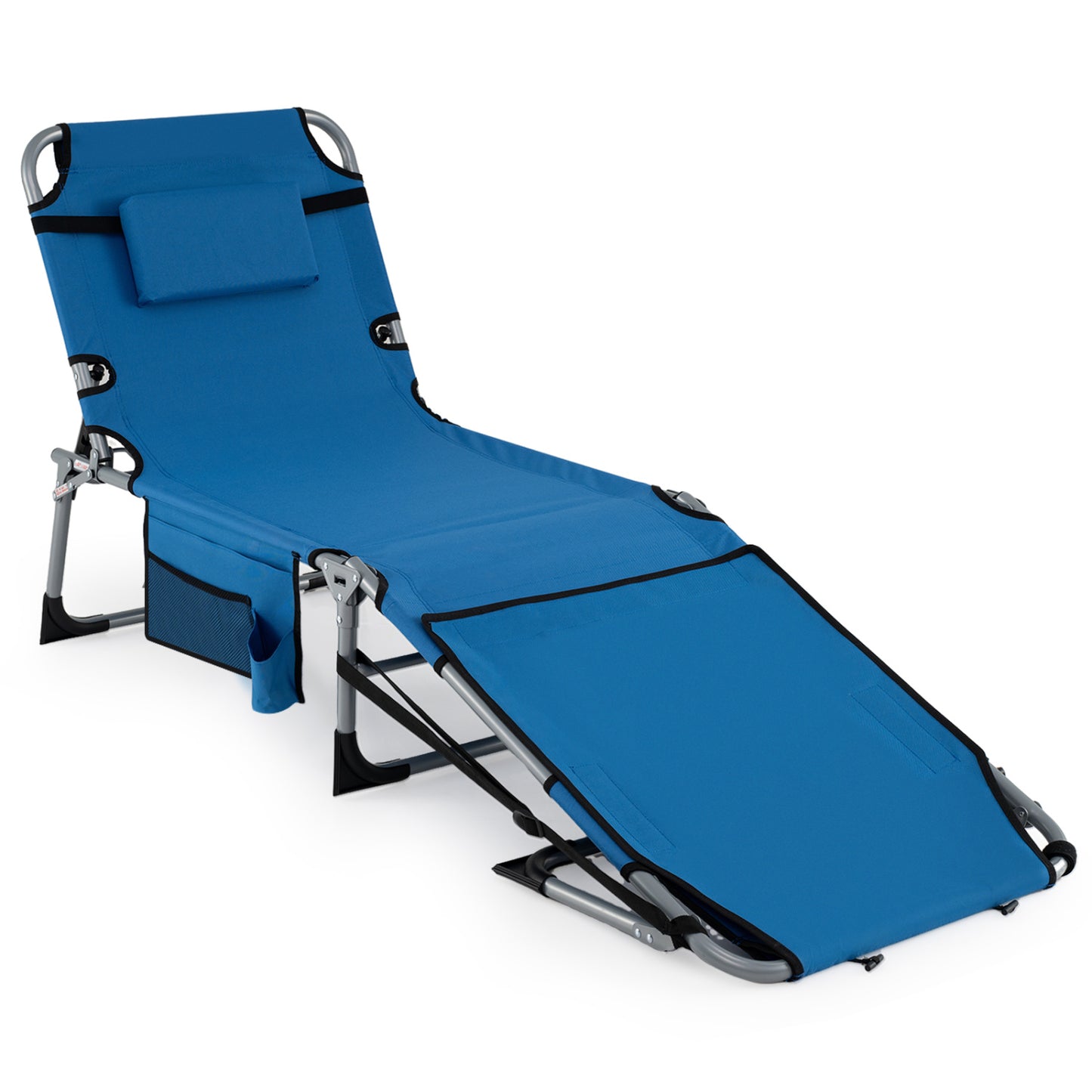 Tanning Chair with Face Hole & Adjustable Backrest - Gray