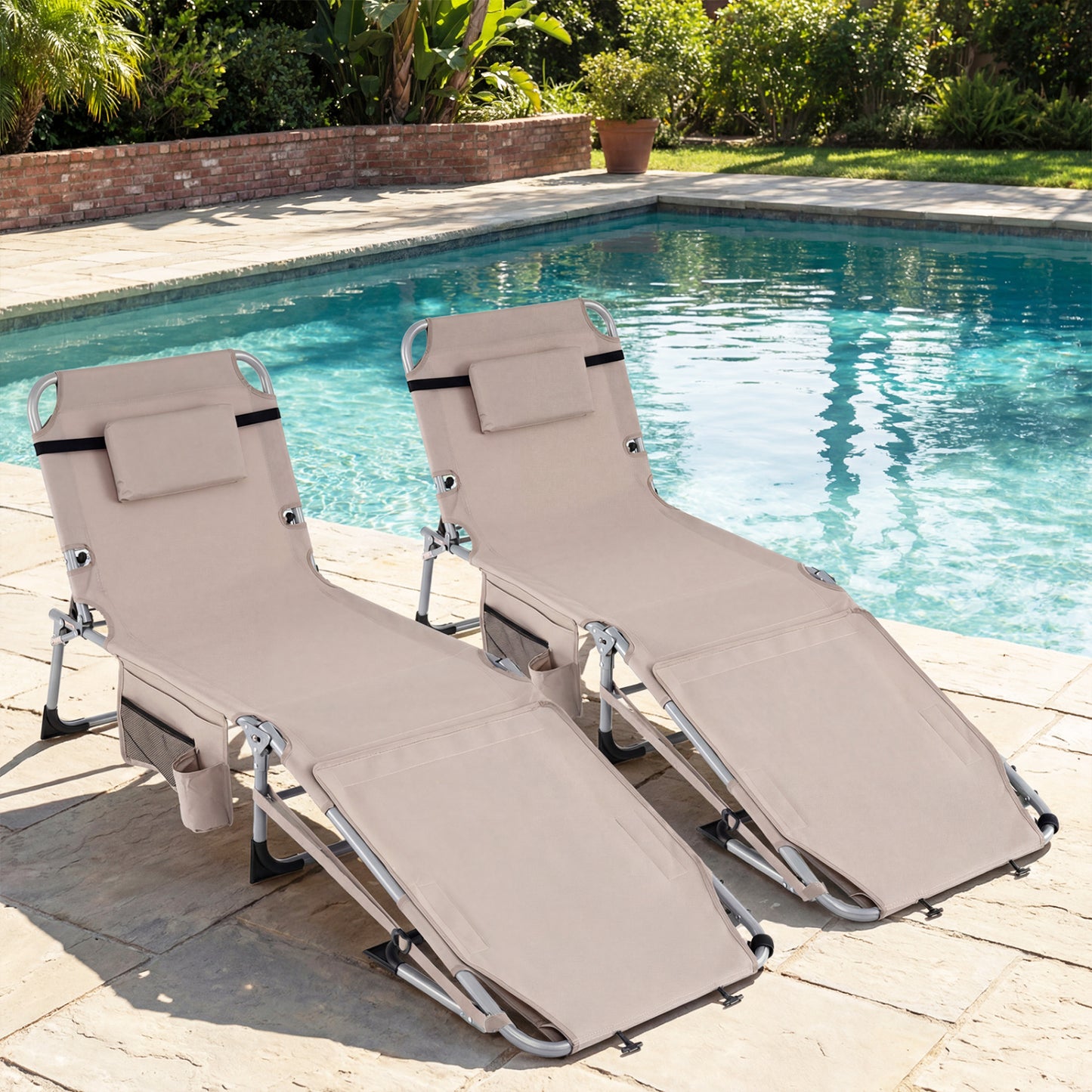 Tanning Chair with Face Hole & Adjustable Backrest - Gray