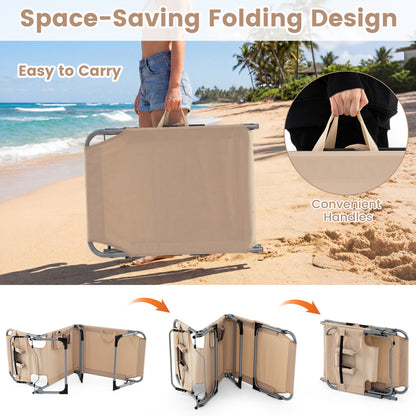 Folding Tanning Lounge Chair with Face and Arm Holes