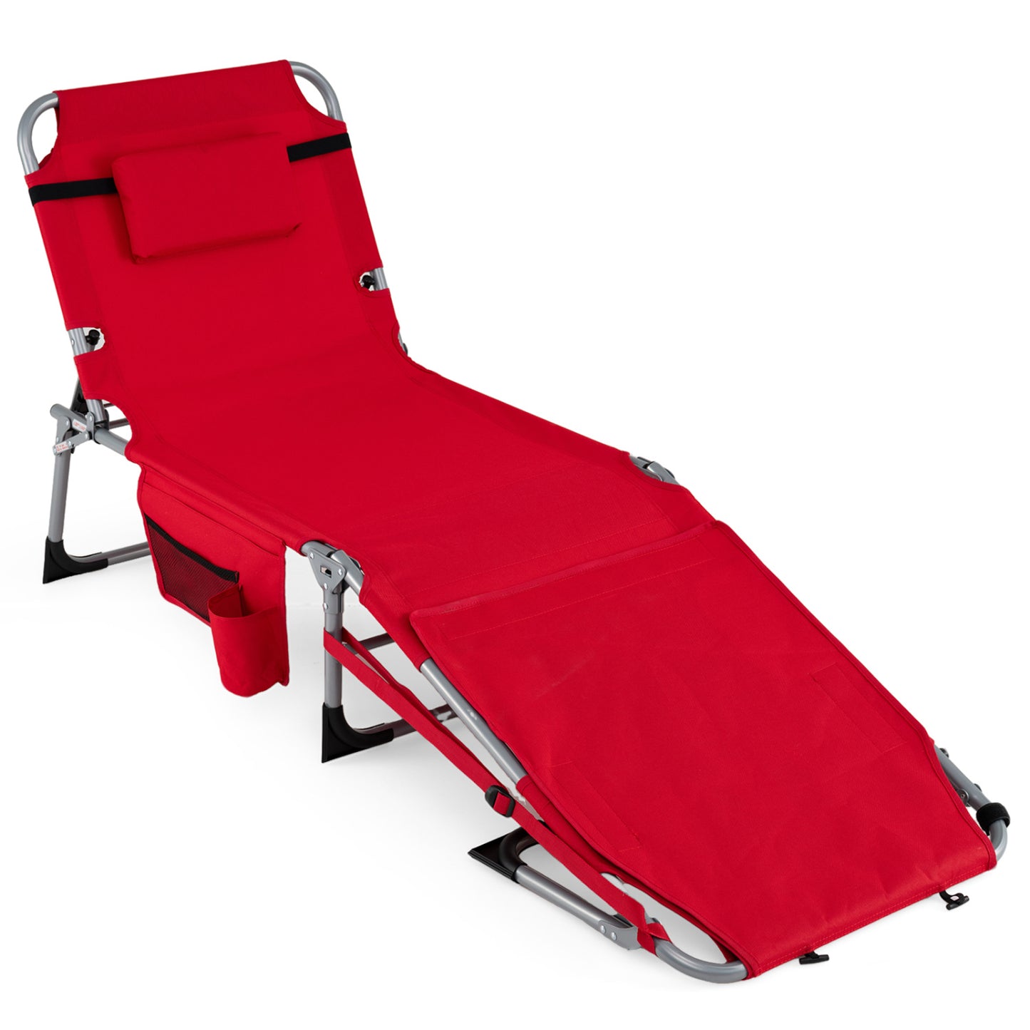Tanning Chair with Face Hole & Adjustable Backrest - Gray