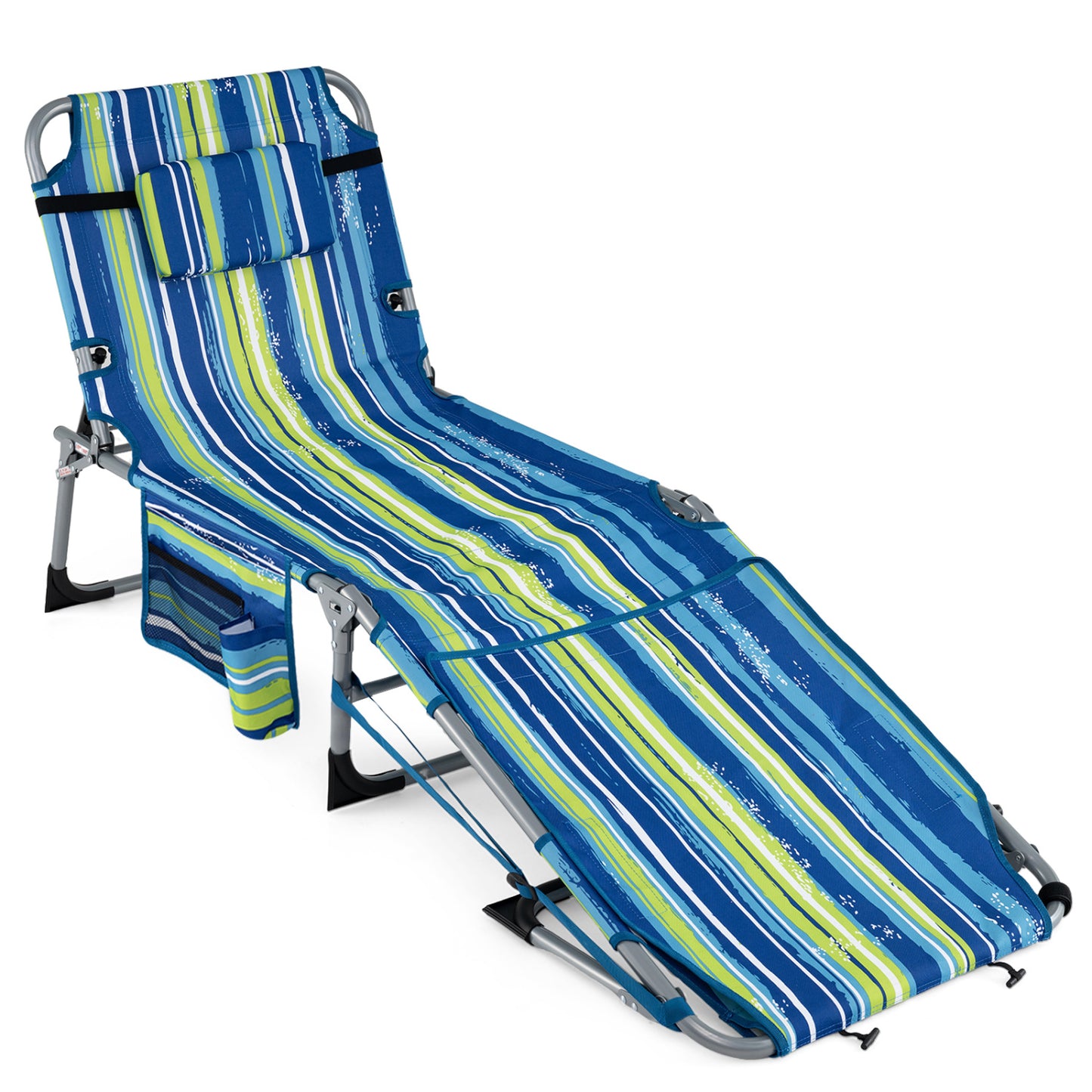 Tanning Chair with Face Hole & Adjustable Backrest - Gray