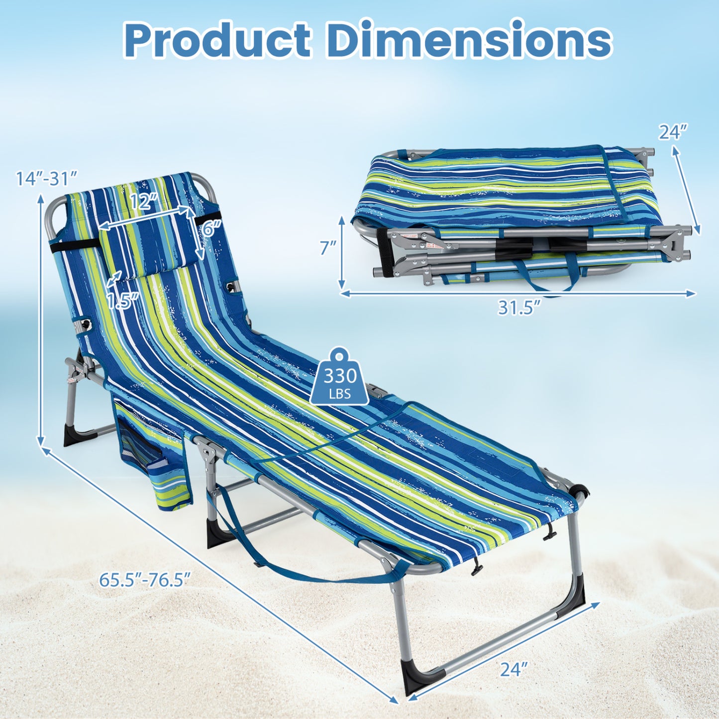 Tanning Chair with Face Hole & Adjustable Backrest - Gray