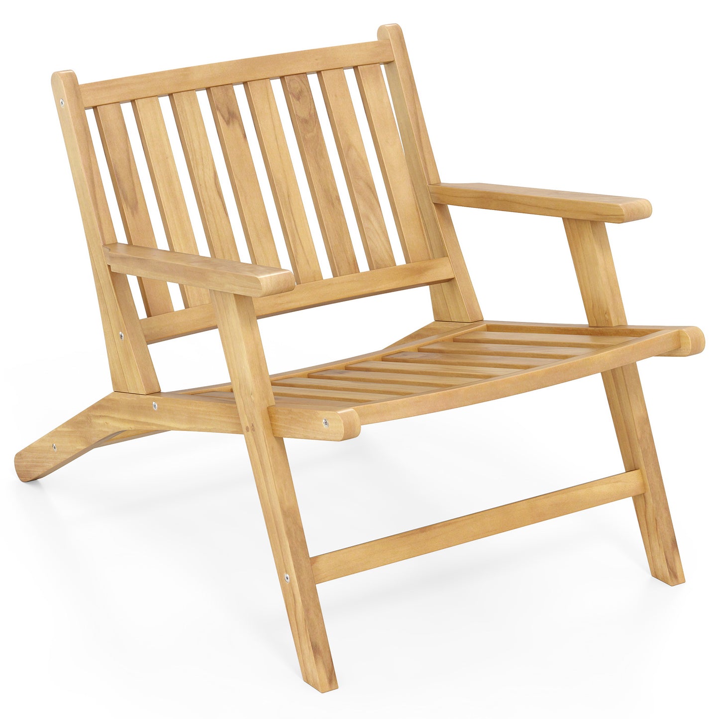 Teak Wood Reclining Outdoor Chair with Armrests