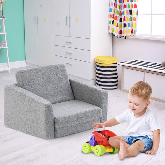 Toddler Fold Out Couch 2-in-1 Convertible Sofa