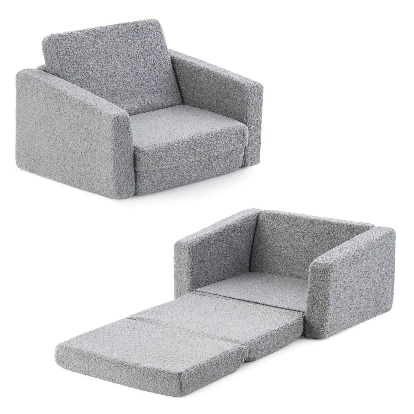 Toddler Fold Out Couch 2-in-1 Convertible Sofa