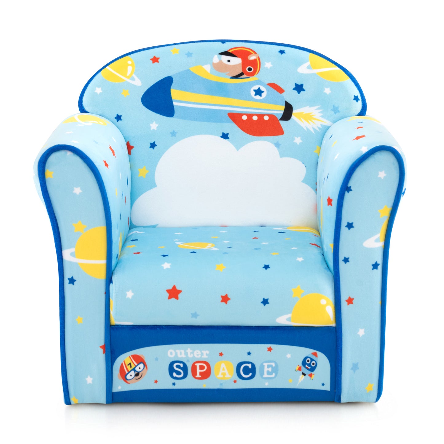 Toddler Sofa Chair with Velvet Fabric Cover