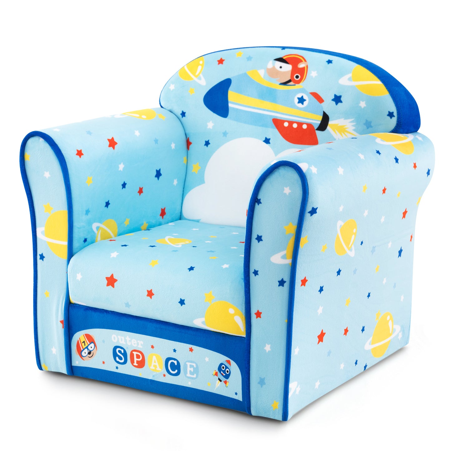 Toddler Sofa Chair with Velvet Fabric Cover