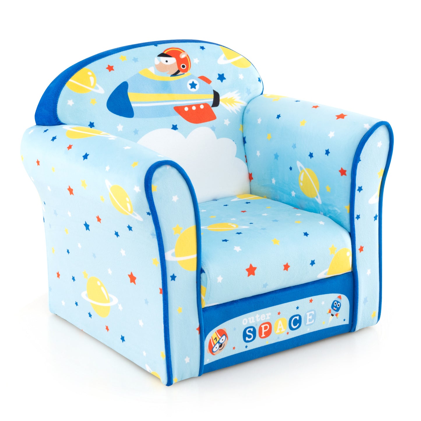 Toddler Sofa Chair with Velvet Fabric Cover
