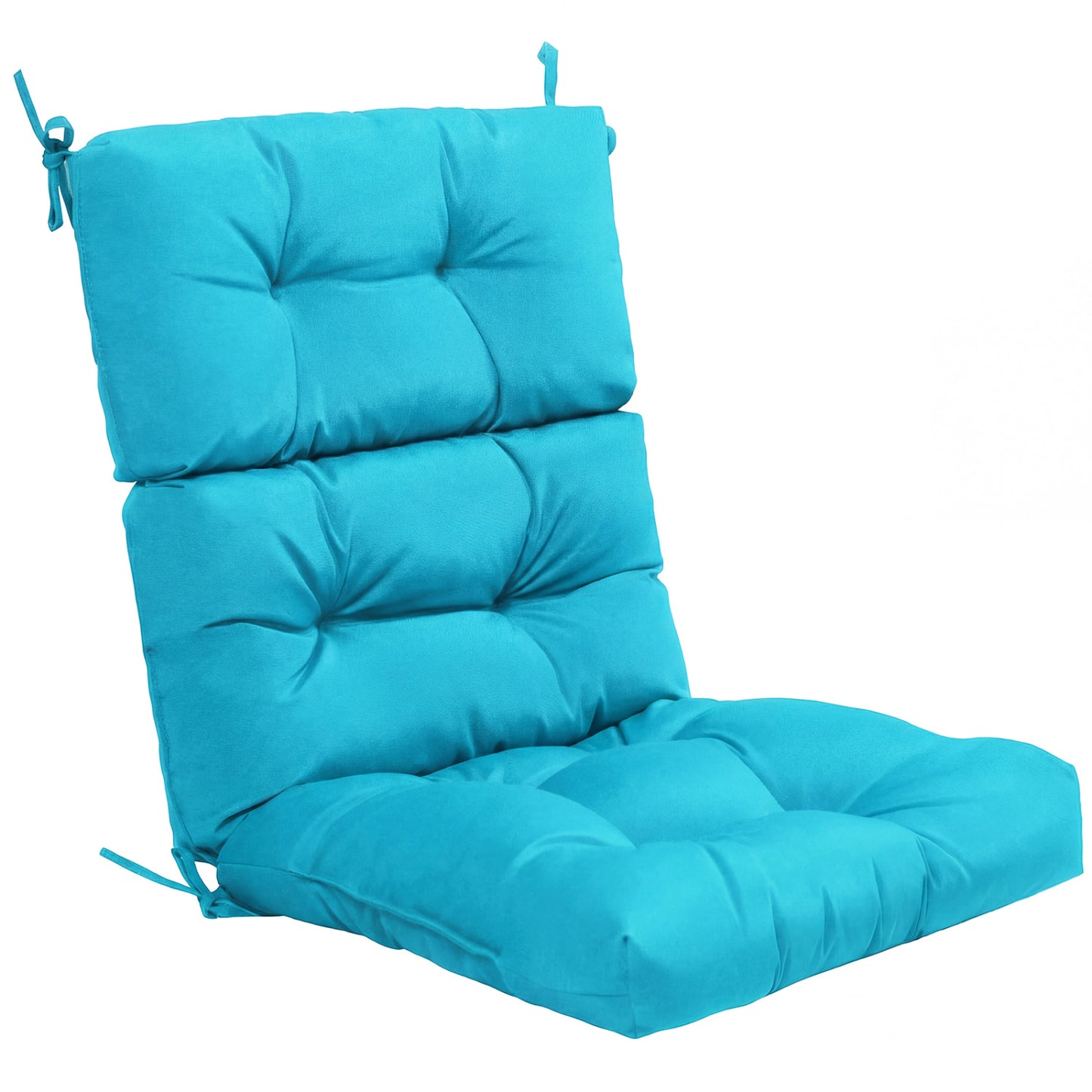 Tufted Outdoor Chair Cushion 44x22 Inch High Back Pad