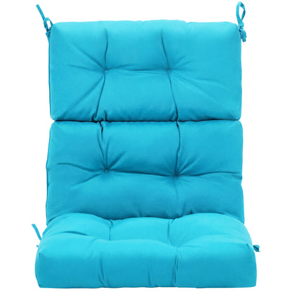 Tufted Outdoor Chair Cushion 44x22 Inch High Back Pad