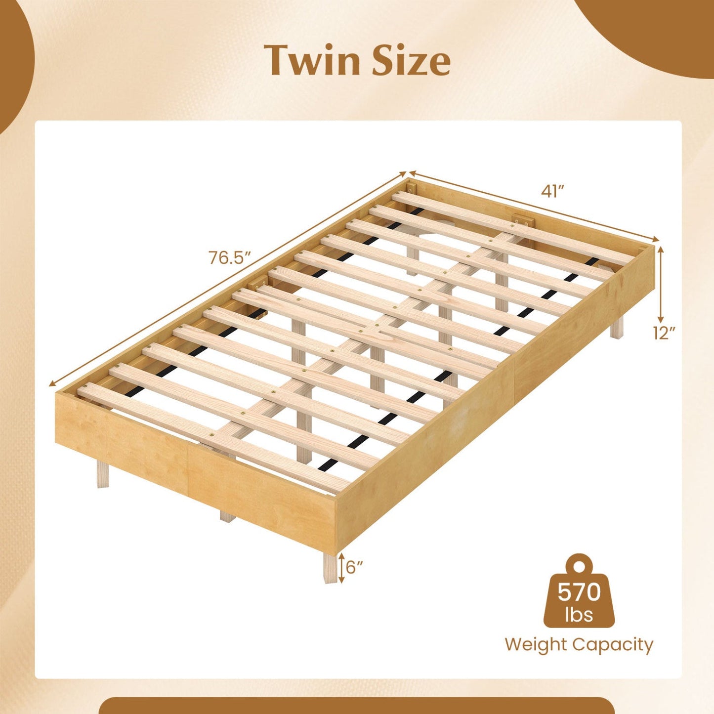 Twin/Full/Queen Size Floating Bed Frame with LED Lights for Bedroom