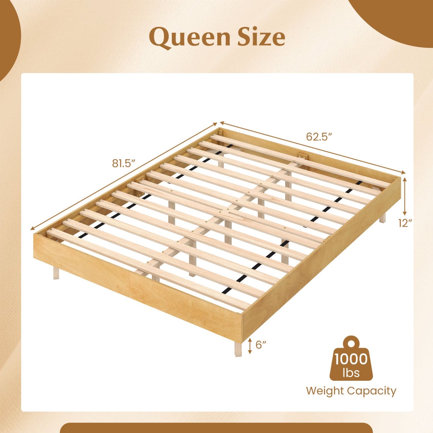 Twin/Full/Queen Size Floating Bed Frame with LED Lights for Bedroom